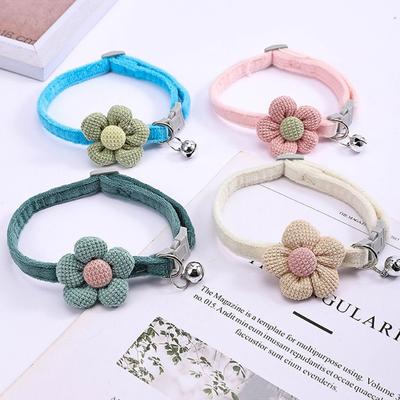 With Bells Pet Collar Adjustable Dog Collars Plush Cat Collars  Dog Cat