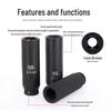1-Inch Extra-Long Heavy-Duty Air Impact Wrench Socket