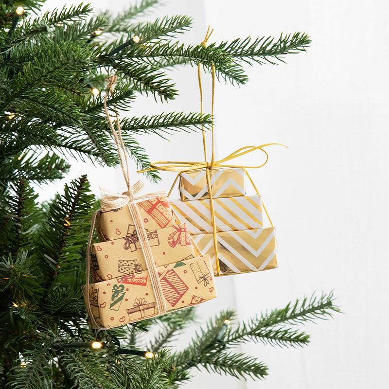 Festive Mini Gift Box Decoration for Christmas Display