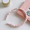 Women Headband Thin Edge Anti-Slip Design Pleated Texture Hair Hoop Commuting
