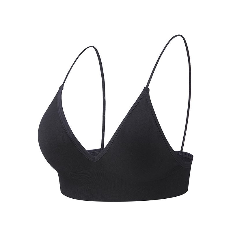 

Yoga Xiangmei Triangle Cup High-Elastic Basic Sports Bra S Black(Removable chest pad)