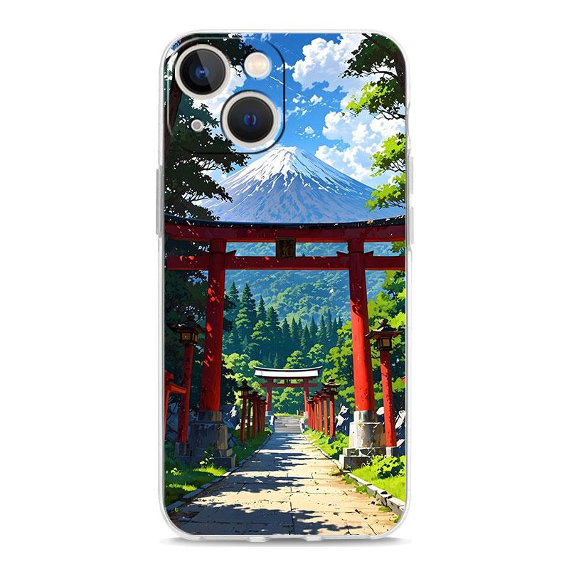 Phone Case For iPhone 17 Cases iPhone Air 16 15 12 13 14 Pro Max 7 8 Plus 16Pro iPhone11 Cover Landscape Japan Scenery