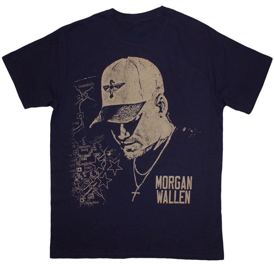 Morgan Wallen Cap - Blue T-Shirt Size S-5XL Reprint Unisex T-Shirt XXXXL