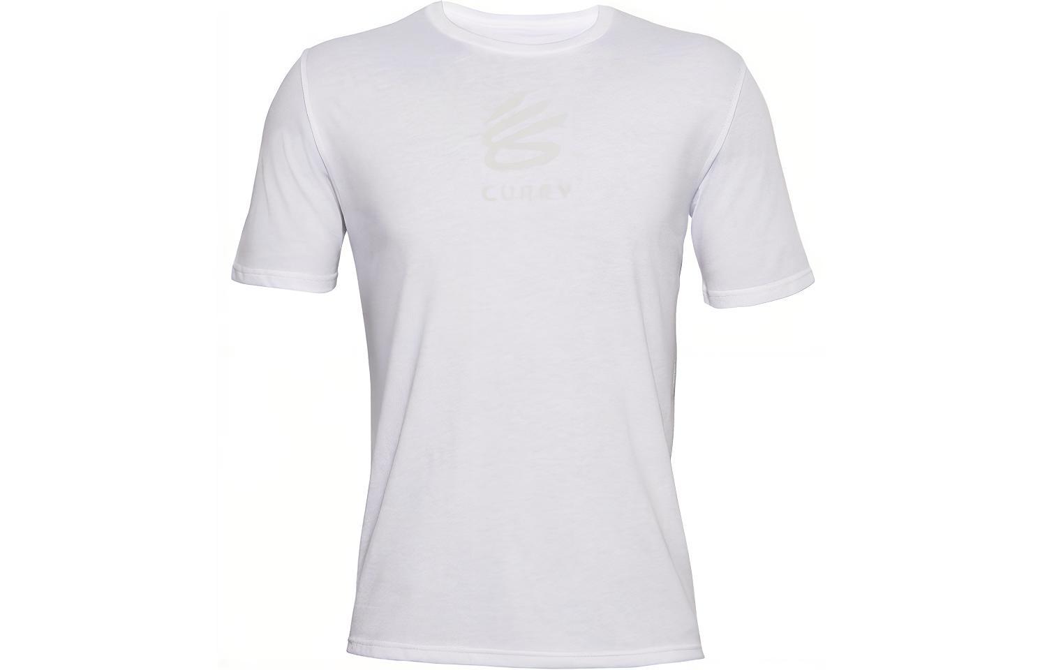 Under Armour Curry T Shirts Men s White Crew Neck Moderate 1357001-100 XL