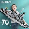112 1560 PIEZAS Barco de guerra de la Armada Modelo de barco del Ejército Buque de guerra 6 en 1 combinación multiforma bloques de construcción para construir un set de juguetes para niños