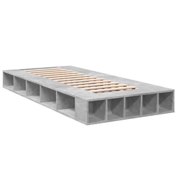 VidaXL Bed Frames Concrete Grey 100x200 Cm Engineered Wood, Bed, Storage Bed, Single Bed Frame, Single Bed, Furniture 3280513