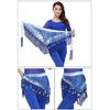 Flashy Belly Dancing Hip Wrap with Fringes Sparkly Waist Chain Hip Scarf
