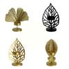 Black Wrought Iron Candle Holder Golden Base Living Desktop Decoration Christmas Leaf Room Crafts Simple 2024 Gold