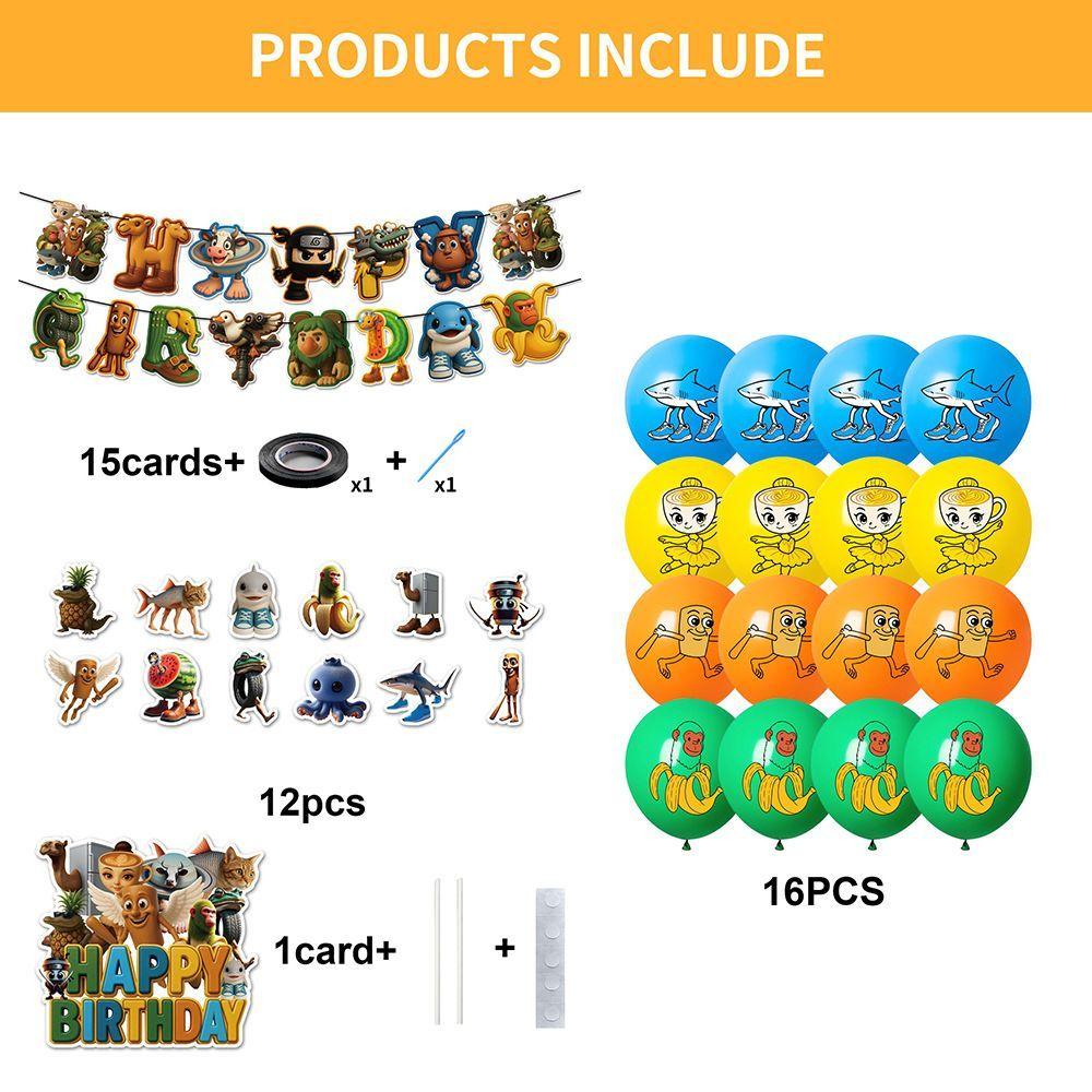 Tung Tung Sahur-themed Birthday Party Decoration and Arrangement Children's Birthday Party Decoration Supplies