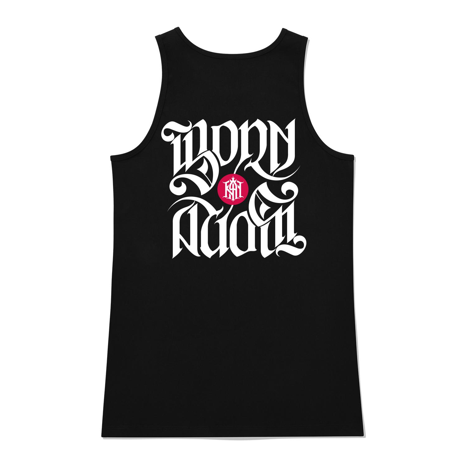 Khan 6312 Ksb0025 Be Born Again Long Sleeveless - Black Black/L