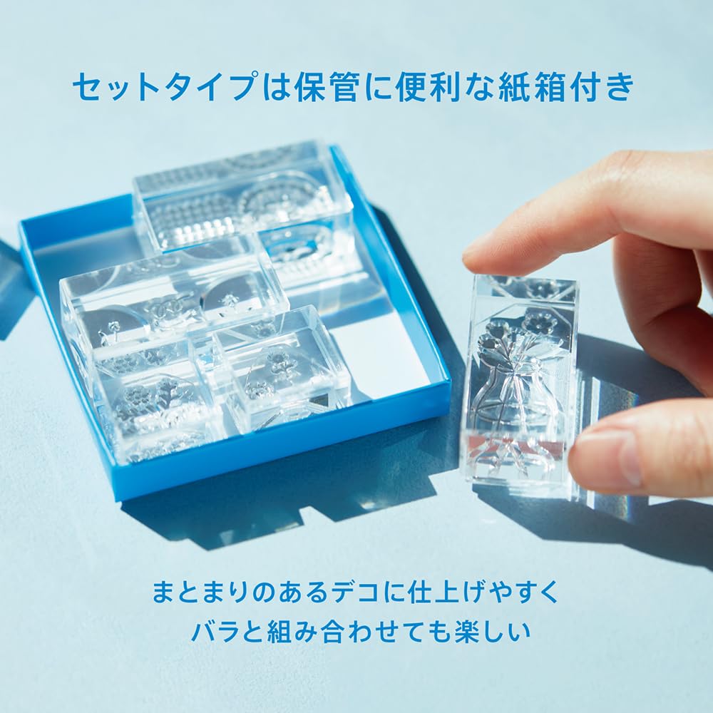 King Jim Transparent Stamp Set Cat Set "Ice Stamp" 6-Piece CLSS-005
