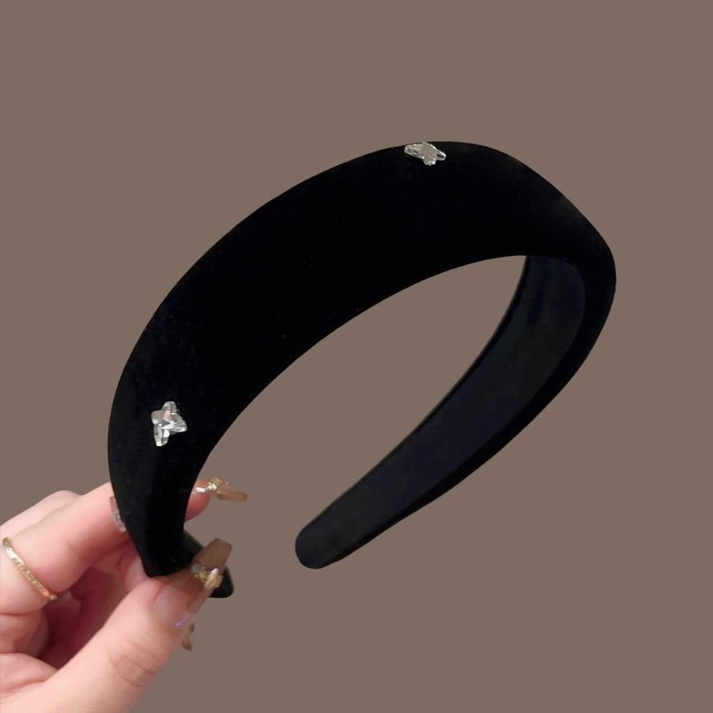 High-End Women's Bow Headband with Teeth - 2025 Face Washing & Hair Pressing Accessory
