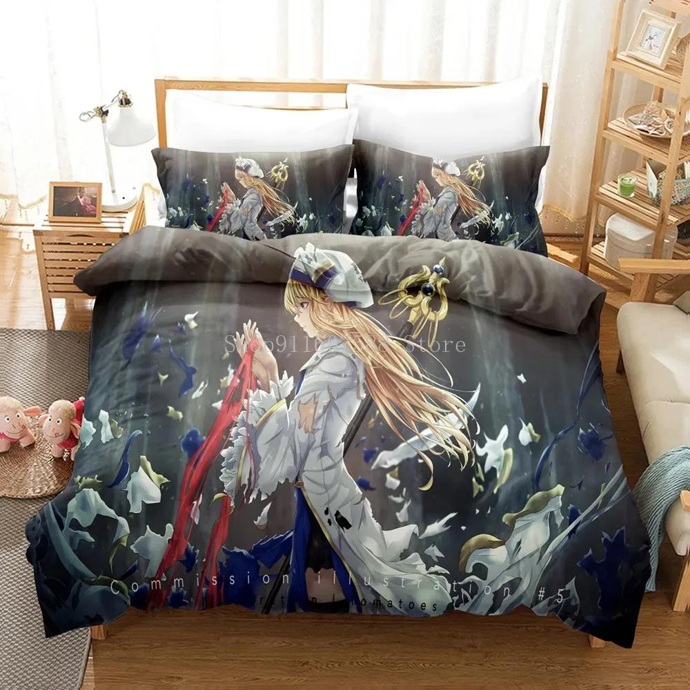 Comforter Bedding Set Anime Goblin Slayer And Lovely Bedclothes Queen King Size For Kids Adults Bedroom Decor