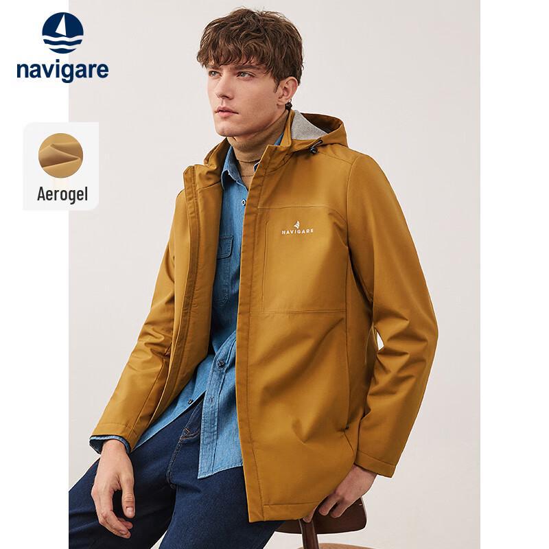 Navigare Men's Hooded Detachable Aerogel Warm Jacket