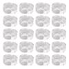 20Pcs PVC Door Handle Buffer Anticollision Mini Size PVC Door Handle Buffer 18mm Diameter Hole 31*23*13mm