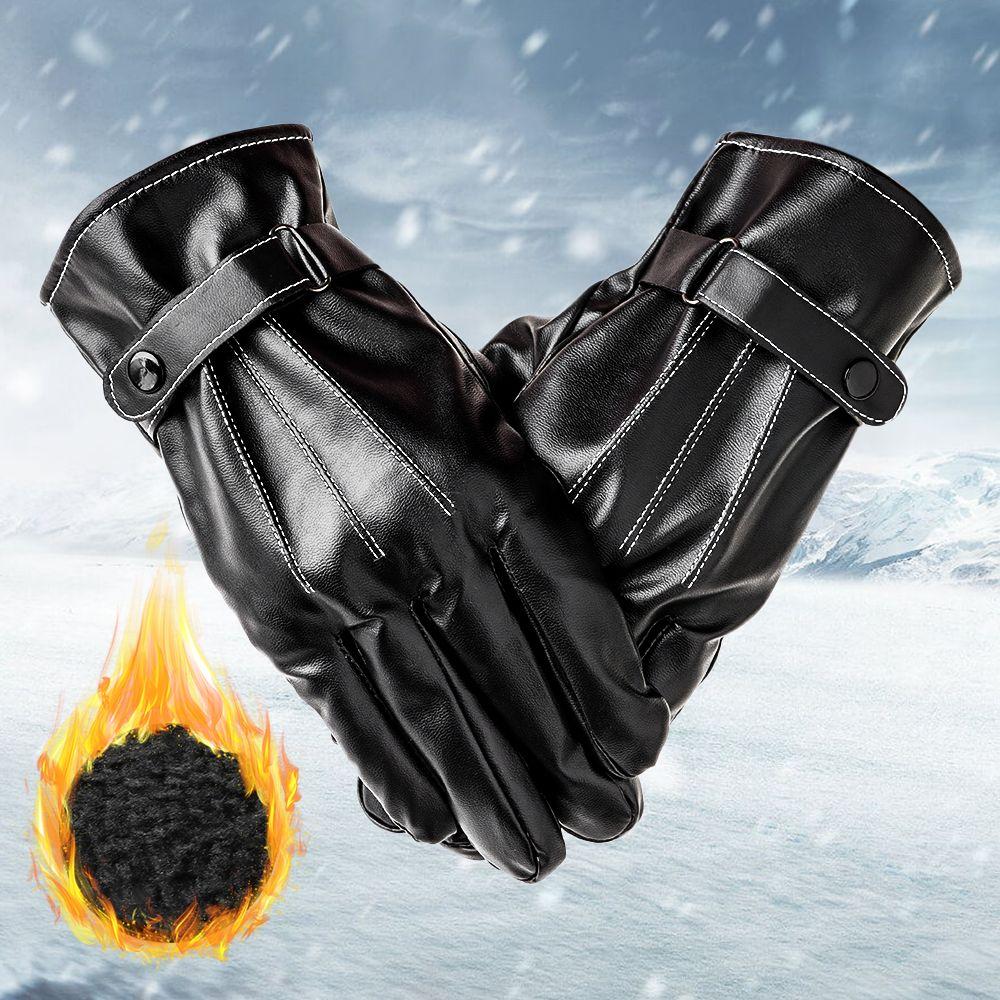 Men's And Women's Touch Screen Long Leather Gloves Winter Warmth Riding Ski Outdoor Driving Motorcycle Gloves Sports Full Finger