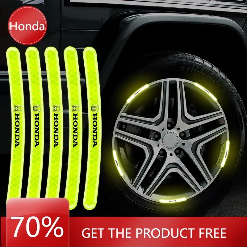 XR Car New Honda Car Wheel Hub Sticker High Reflective Stripe Tape For Honda Civci CRV Accord Mugen Prelude FIT City CRZ CRX J
