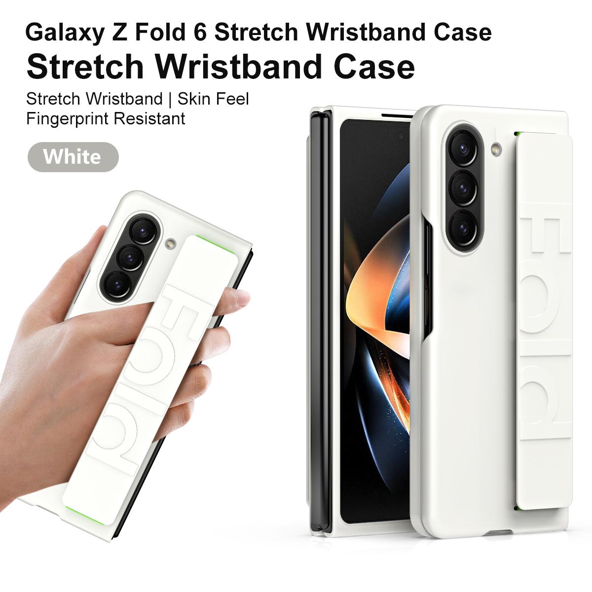 

Чехол-браслет Streth Elastic для Samsung Galaxy Z Fold 6 5 4 3 5G Z Fold 4 Z Fold 6, модный защитный противоударный чехол для кожи For Samsung Z Fold 4 белый