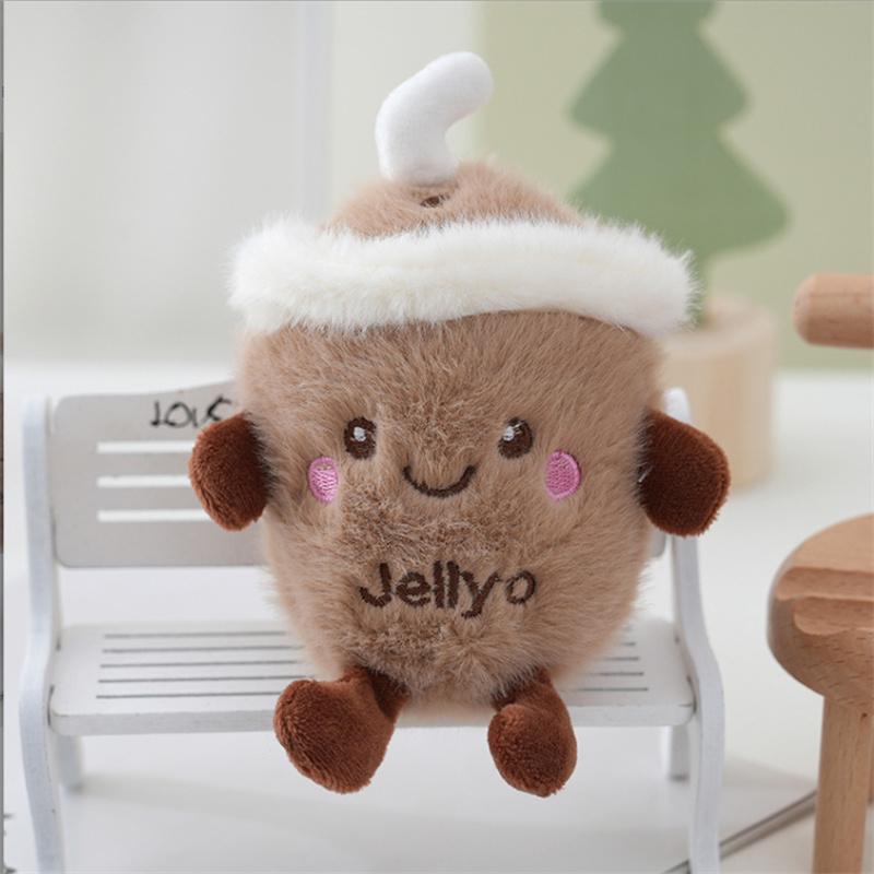 12cm Bubble Tea Plüschtier Milchshake-Tasse Design Weiche Kuscheltier-Puppe Plüschtiere Spielzeug Niedlicher Schlüsselanhänger Tasche Anhänger Kinderspielzeug Geburtstagsgeschenk