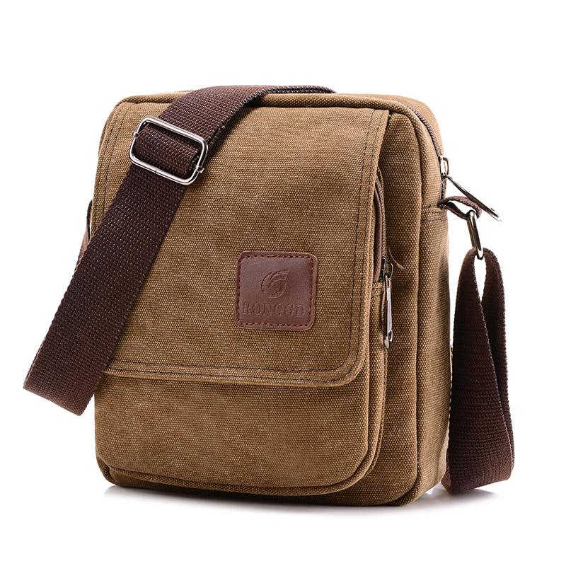Casual Crossbody Bag, Men's Retro Canvas Crossbody Bag, Suitable for Going Out and Daily Commuting, Shoulder Bag
