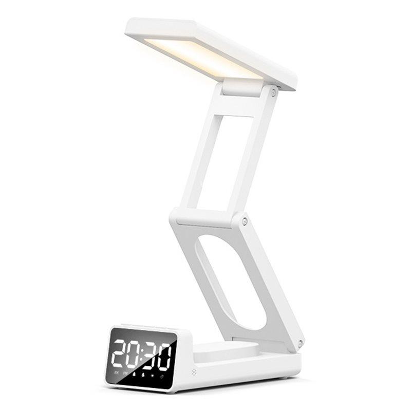 

Багатофункціональний складаний будильник Безшумний дизайн Для нічника Портативний Дорожня функція Для нічного читання білий