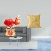 Elegant Koi Fish Sculpture And Cushion Cover Set for Office Entryway Living Room Home Decor Good