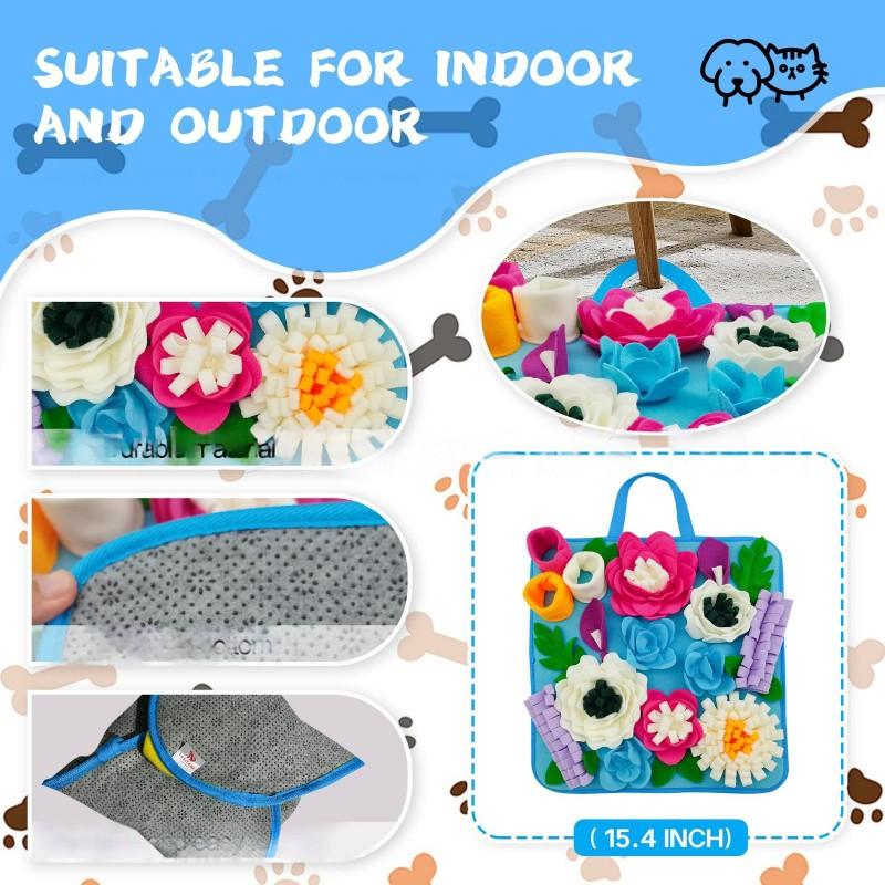 Slow Feeding Snuffle Mat Dogs Cats - Interactive Puzzle Toy Mental Stimulation Stress Relief Non-Slip Design