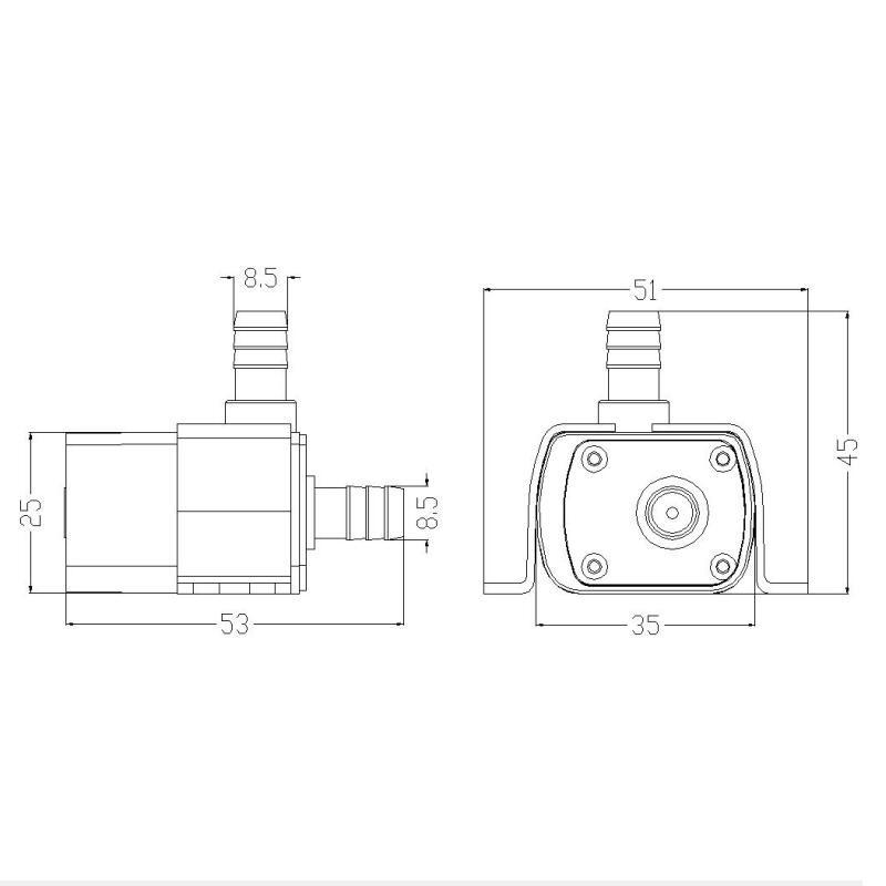 1w 4.8w 240L/H DC12V USB Micro Water Pump Cycle Brushless Motor DC 12V Diving Pump Hydroponic Vegetable Planting Craft Fountain
