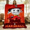 1PC Paw Patrol Outdoor Flannel Throw Blanket - HD Printed Lightweight Soft Warm All-Season Blanket for Sofa, Bed, Travel, Camping 085