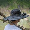 Fisherman Hat with 2 Adjustable Solar Fans Lightweight Breathable Wide Brim Solar Powered Fan Hat Outdoor Sun Protection Cap