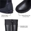 Fashion Crestar Women's Mid Calf Rain Boots Outdoor Ultra Lightweight Portable Waterproof Garden Shoes Fashion Non-slip Gardening Boots