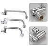 Kitchen Stove Faucet G1/2 Brass Semi-Automatic Swing Faucet Restaurant Hotel Kitchen Special Single Cold Rotatable Water Taps