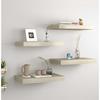 VidaXL Floating Wall Shelves 4 Pcs Oak 40x23x3.8 Cm MDF