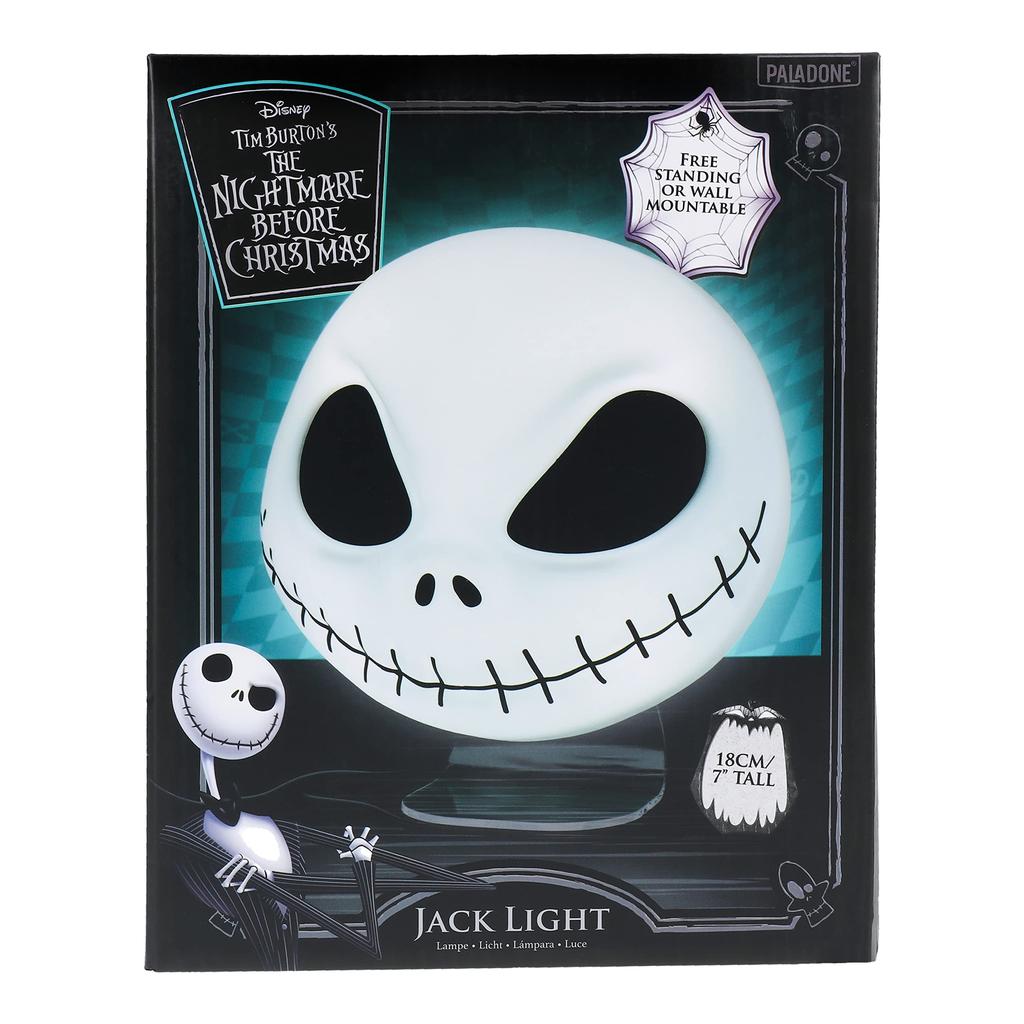 Paladone Nightmare Before Christmas Mask Light Officially Licensed Disney Merchandise Novelty Light USB Powered Desk Lamp Light Spooky Decor Movie