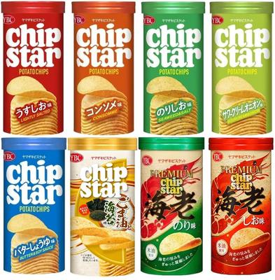 YBC Chipster 8 sztuk Asortyment Usushio Norishio Śmietana Masło sos sojowy Olej sezamowy i wodorosty Premium Shrimpishio Krewetkowe wodorosty z Kyushu