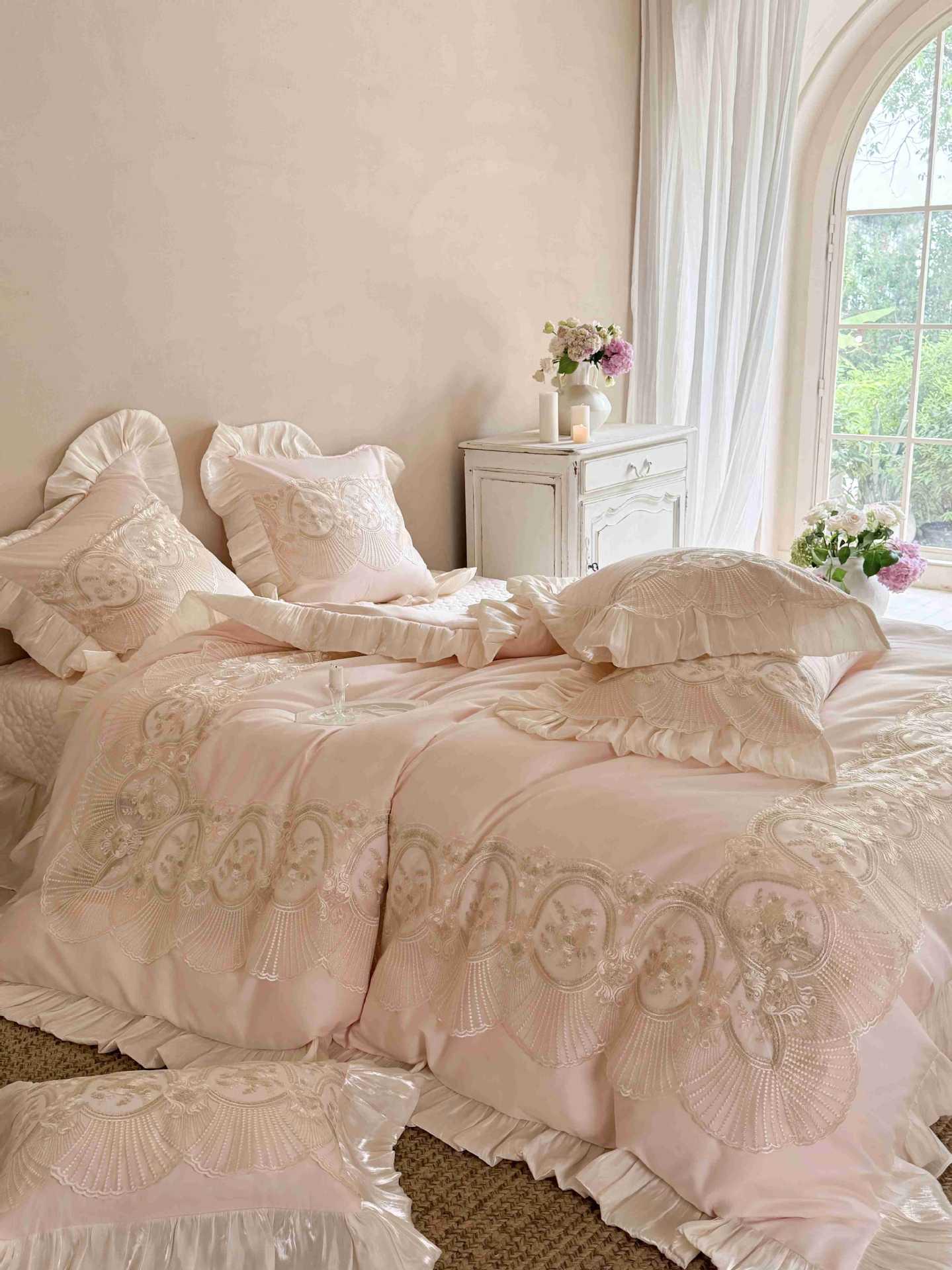 French Luxury Cotton Princess-Style Lace Trim