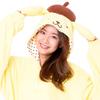 SAZAC Character Fleece Kigurumi, One Size Fits All, Sanrio Pompompurin