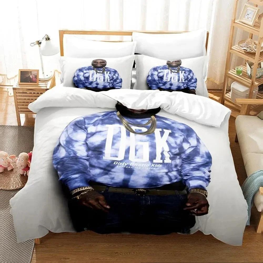 Rapper Rick Ross Duvet Cover Pillowcase Bedding Set Adult Boy Girl Bedroom Decoration Children Gift Single Double Large Size