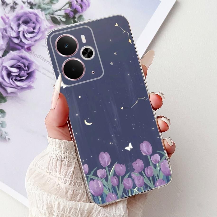 For Realme 14 5G Case Realme 14T Cover RMX5078 RMX5075 Shockproof Silicone Soft TPU Flower Bumper For Realme14 14 T Phone Shells