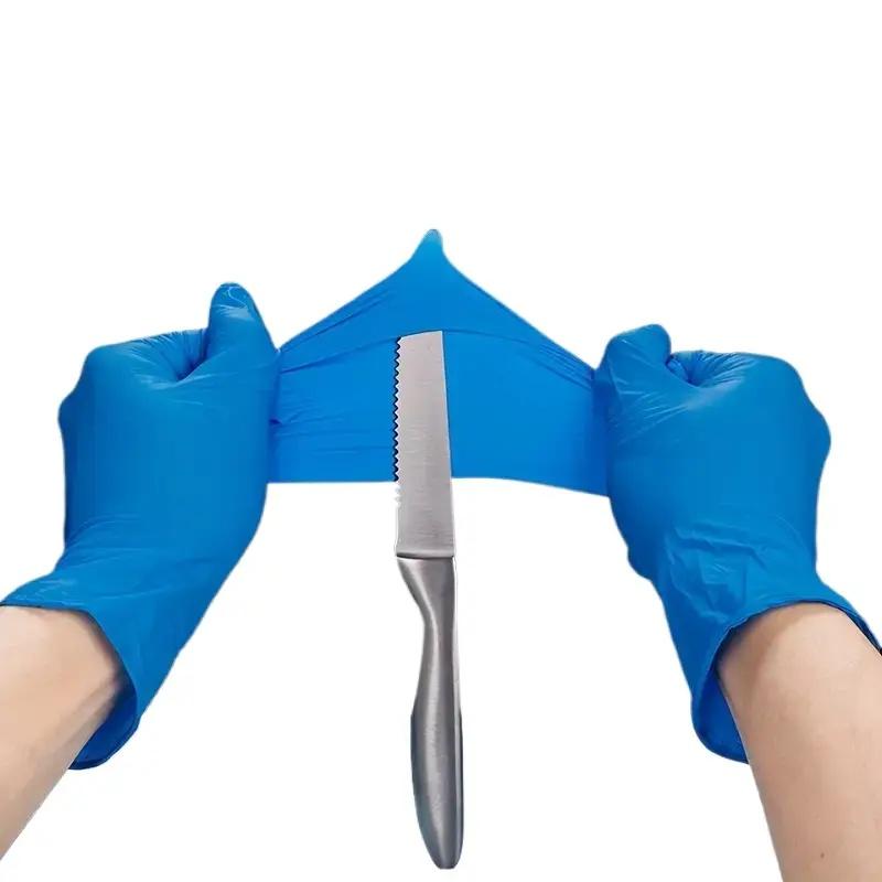 20/50/100PCS Blue Nitrile Disposable Gloves Household Cleaning Gloves Non-Sterile Working Kitchen Gloves Powder & Latex Free
