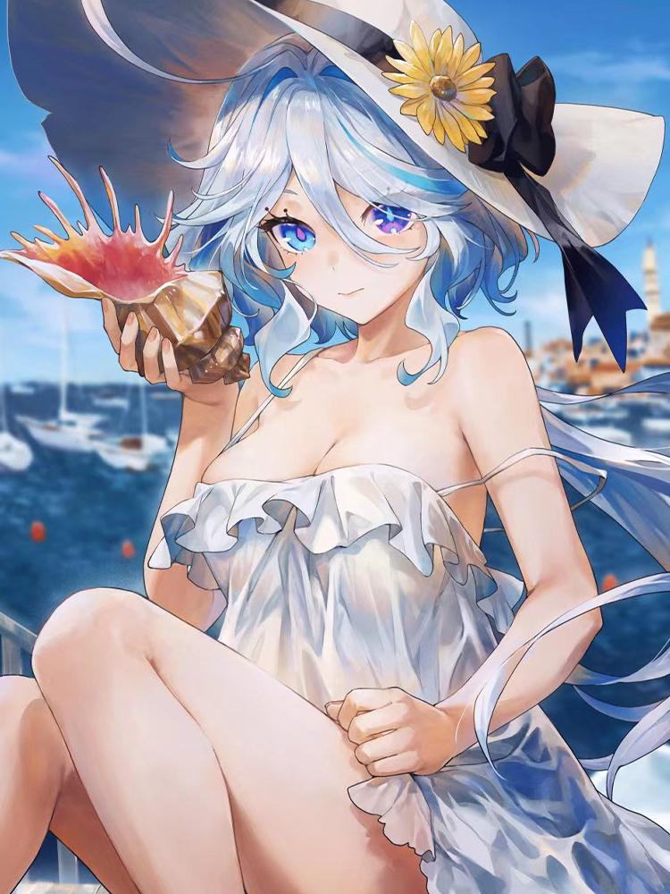 5D DIY Cartoon Diamond Painting Kit Cartoon Girl Cross Rhinestone Embroidery Beach Handmade Diamond Mosaic Art Renovation Gift