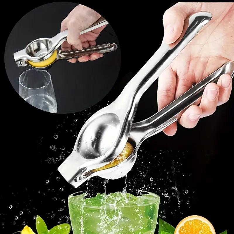 Stainless Steel Lemon Juicer Heavy Duty Press with Ergonomic Lever for Citrus Fruits Apples Pears Easy Clean Home Commercial Use