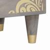 Nightstand with Drawers Gray 50 x 33 x 62 cm Solid Mango Wood
