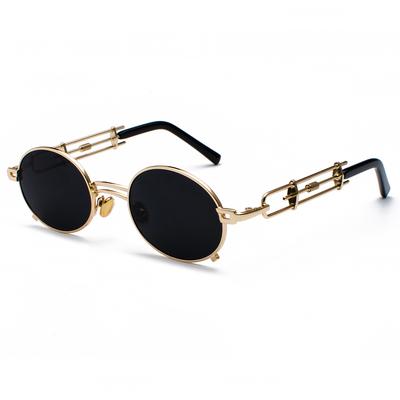 Unisex-Retro Vintage Steam Punk Round Sun Glasses Flip-up Sunglasses-Polarized