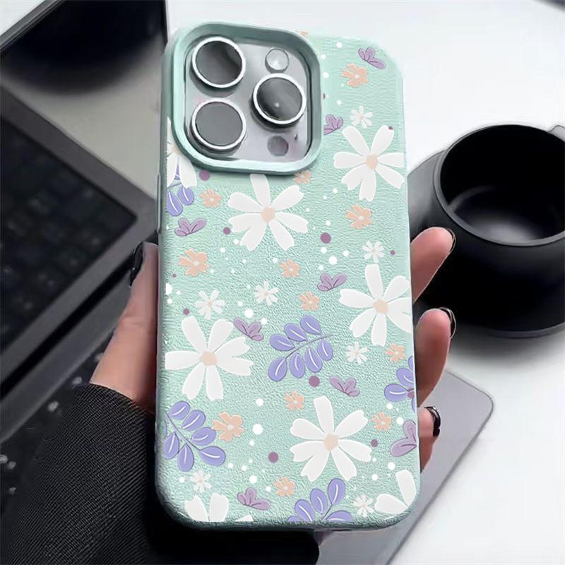 Etui ze wzorem kwiatów na iPhone 16 Pro Max 15 14 13 12 11 Wstrząsoodporne Smukłe Miękkie Silikonowe Etui Cover