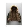 Chaqueta de Invierno con Capucha Camuflaje para Hombre - Doble Cara, con Borrego, Gruesa y Cálida