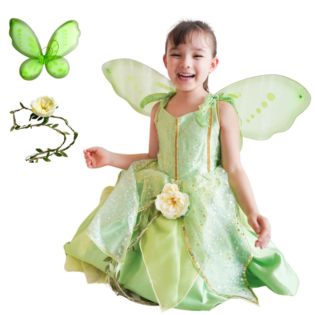 [coto Select] Tinker Bell (130) Princess Dress [Domestically Inspected and Shipped] Fairy Peter Pan Princess Halloween Costume Birthday Gift for