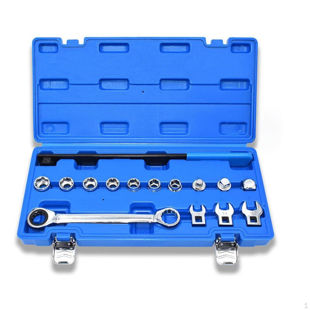 15 Pieces MultiRib Belt Tool Kit | HeavyDuty Carbon Steel, Tensioner Set,