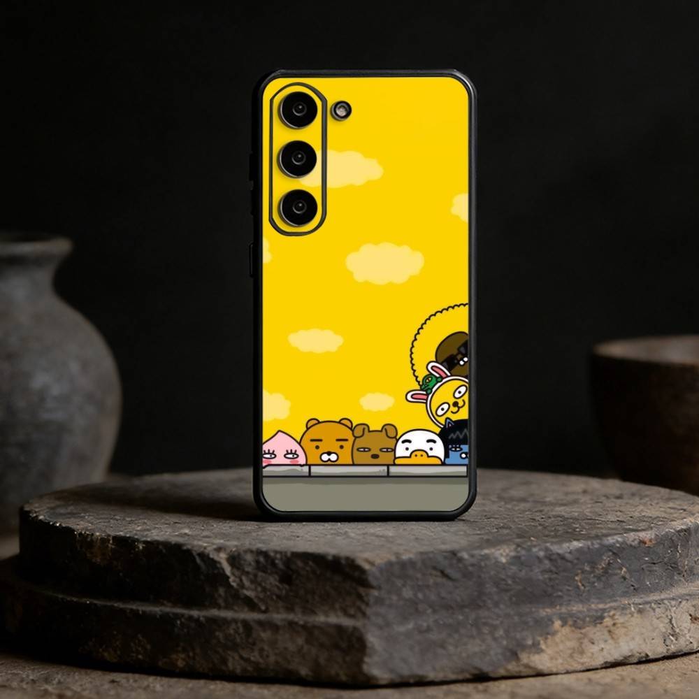 K-Kakao Friends Phone Case For Samsung Galaxy A13,21s,22,31,32,52,53,71,72,73,Soft Black Cover