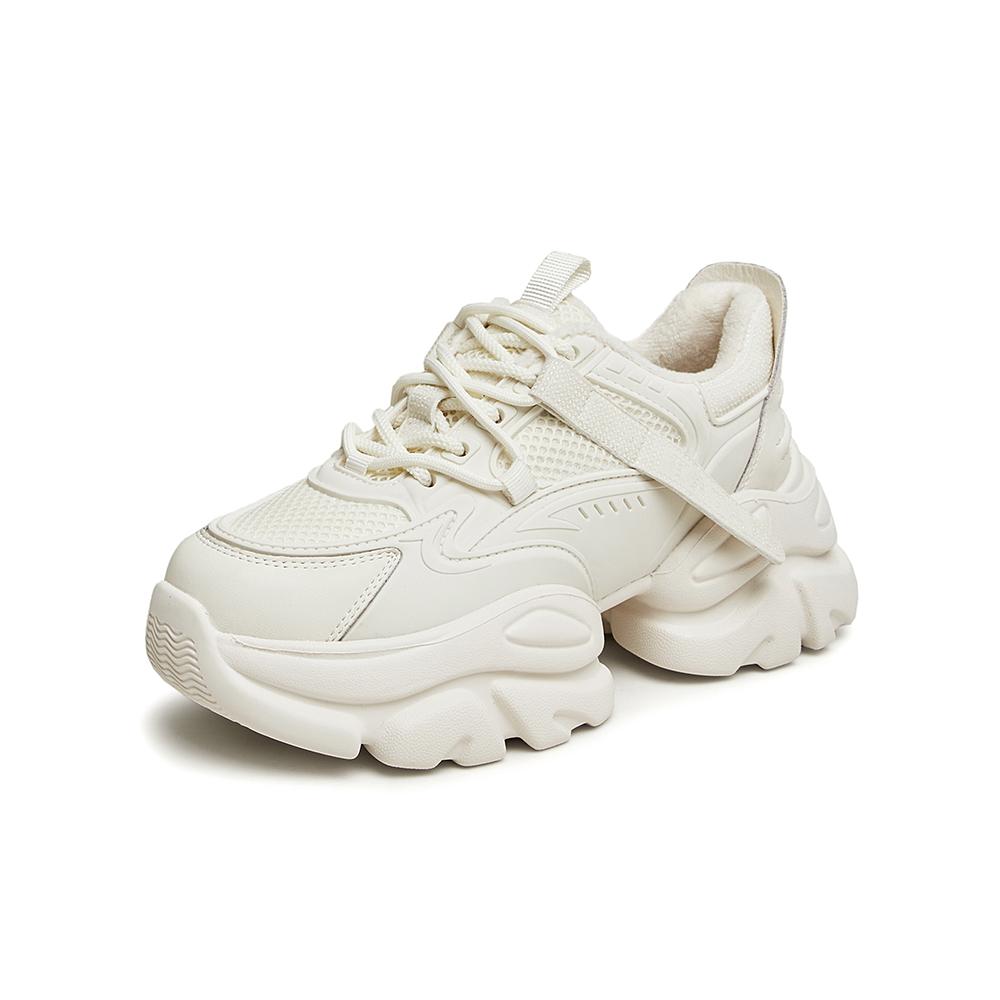 Tata/He She 2025 Spring Fashion Simple and Versatile Casual Thick Soled Dad Shoes